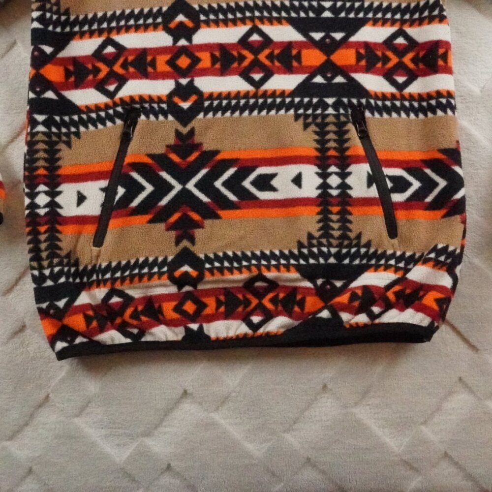 Kavu Women's Aztec Half-Zip Pullover - Tan, Orange, Black, White - Picture 2 of 11